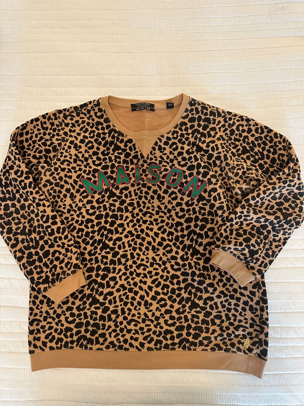 Scotch & Soda Maison Scotch 3 (L) Leopard Print Crewneck